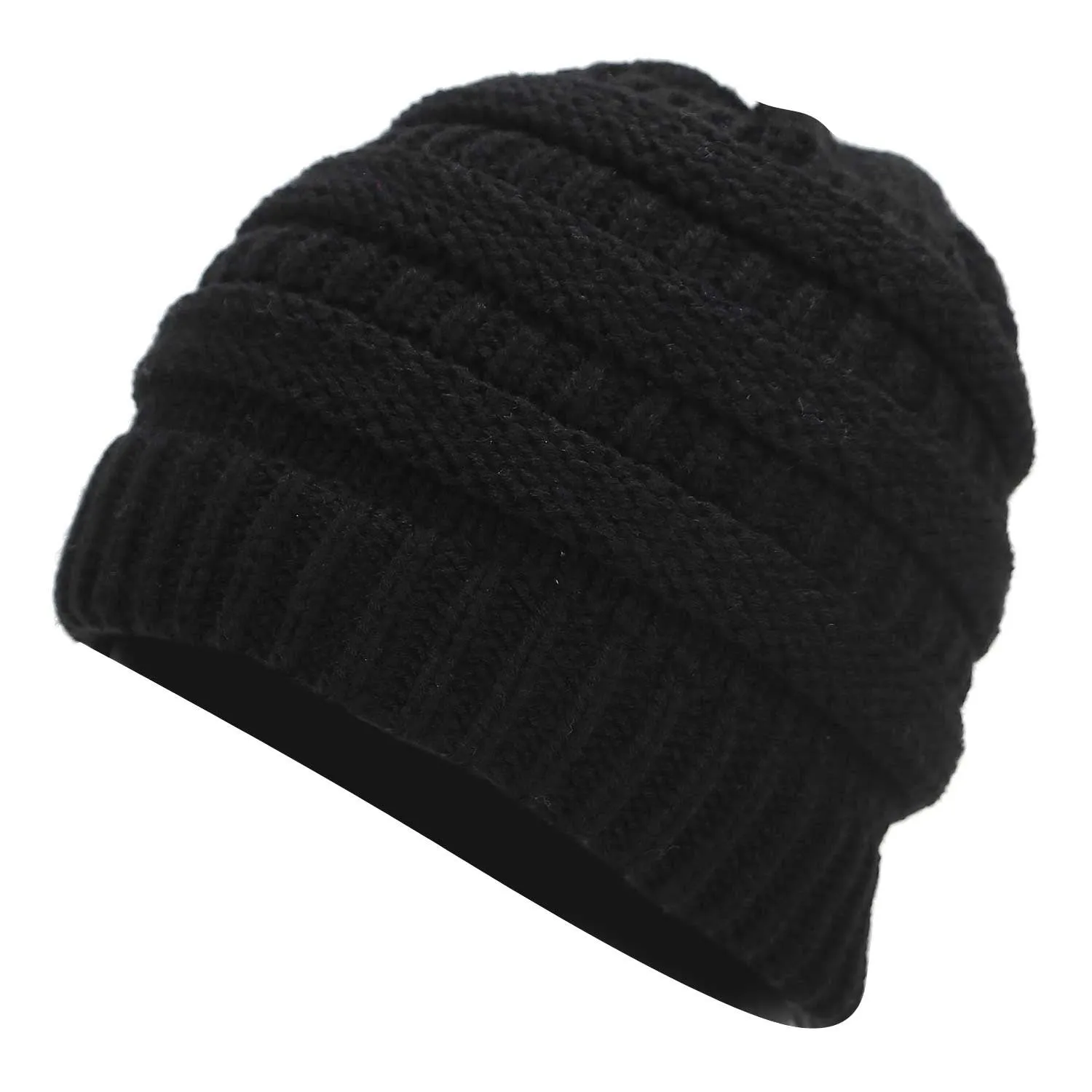 Sidiou Group Ponytail Beanie Hat Winter Beanies Warm Caps Female Knitted Stylish Hats