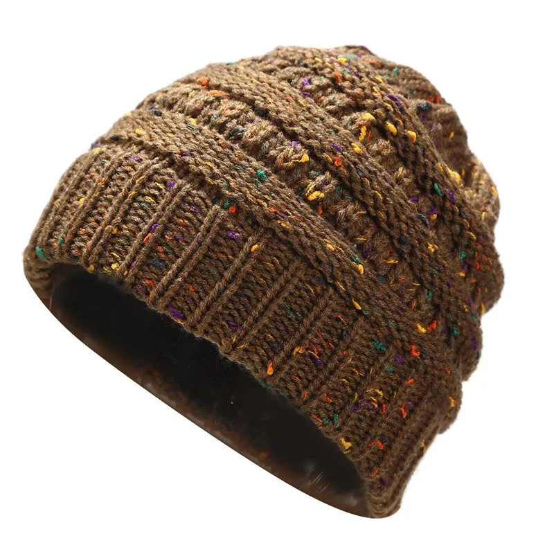 Sidiou Group Ponytail Beanie Hat Winter Beanies Warm Caps Female Knitted Stylish Hats