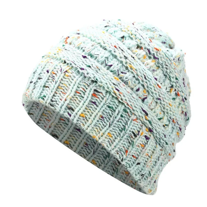 Sidiou Group Ponytail Beanie Hat Winter Beanies Warm Caps Female Knitted Stylish Hats