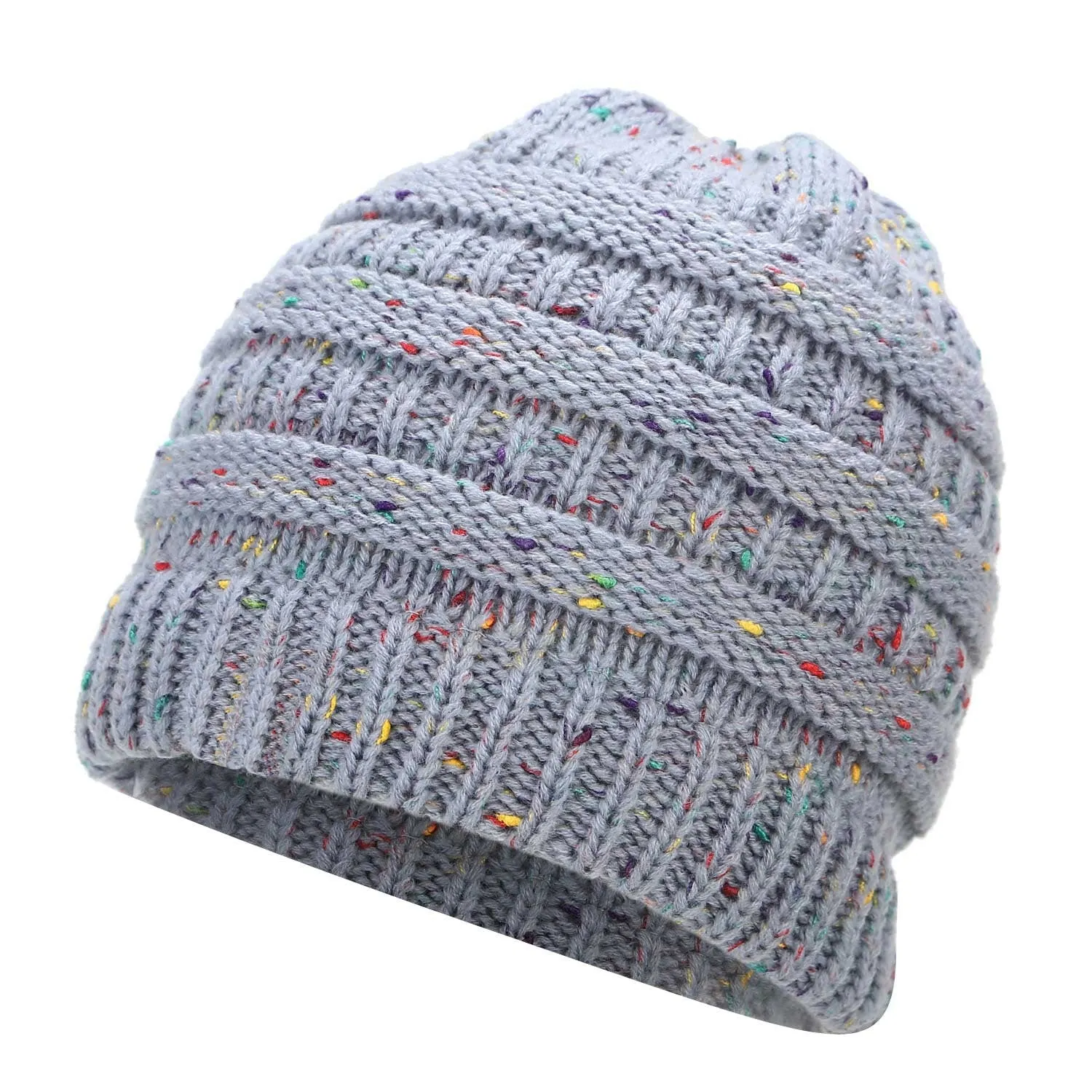 Sidiou Group Ponytail Beanie Hat Winter Beanies Warm Caps Female Knitted Stylish Hats