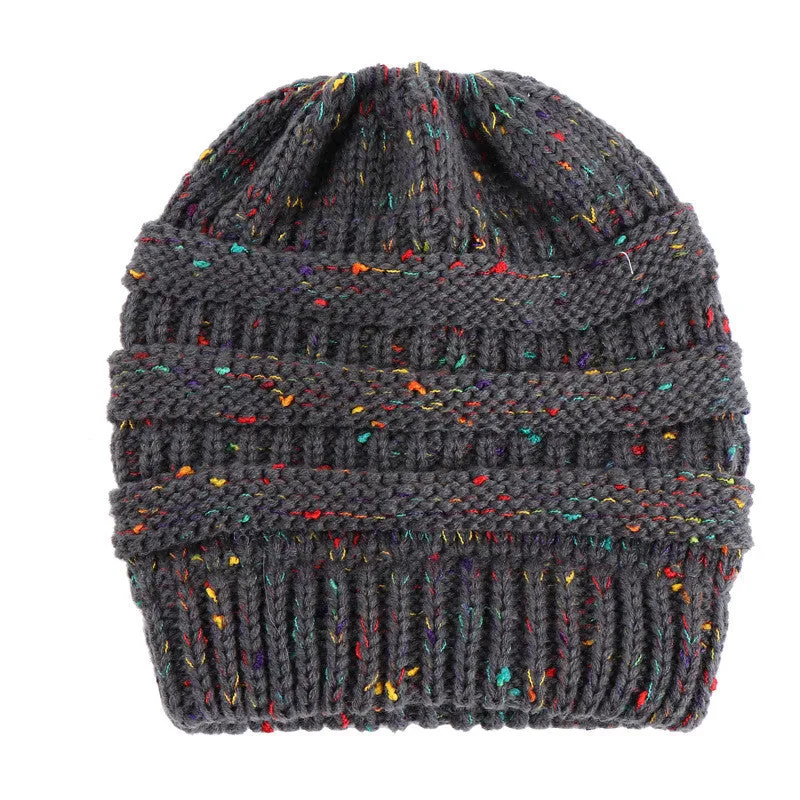 Sidiou Group Ponytail Beanie Hat Winter Beanies Warm Caps Female Knitted Stylish Hats