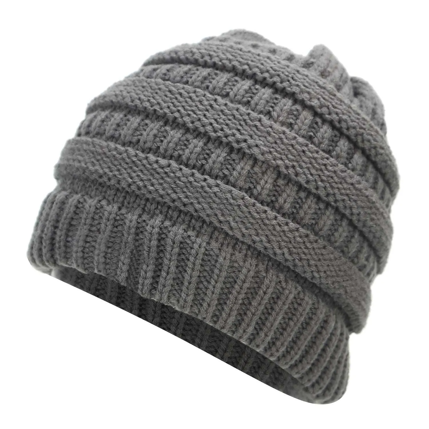 Sidiou Group Ponytail Beanie Hat Winter Beanies Warm Caps Female Knitted Stylish Hats