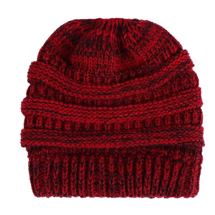 Sidiou Group Ponytail Beanie Hat Winter Beanies Warm Caps Female Knitted Stylish Hats