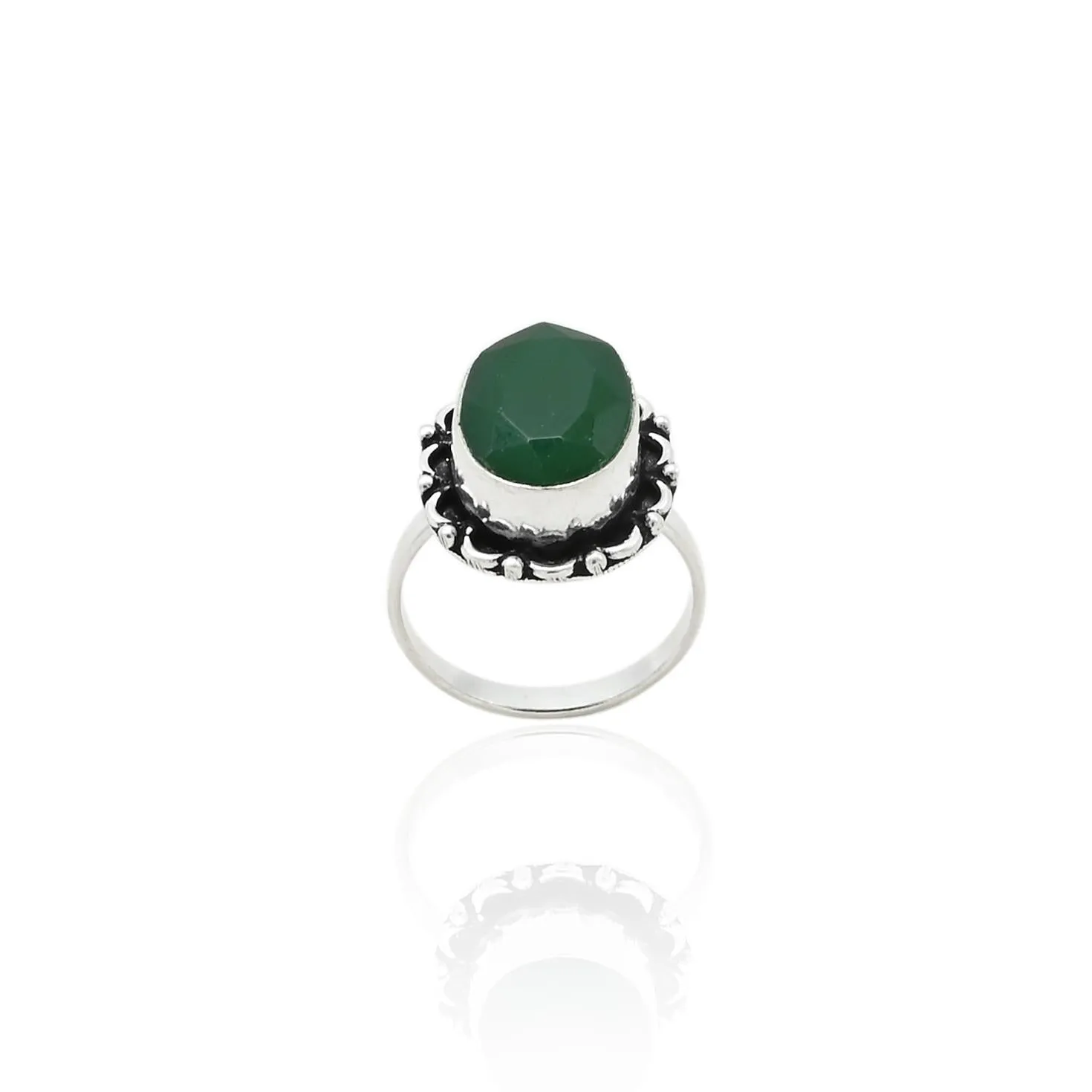 Silver Exquisite Greeny Girls Ring