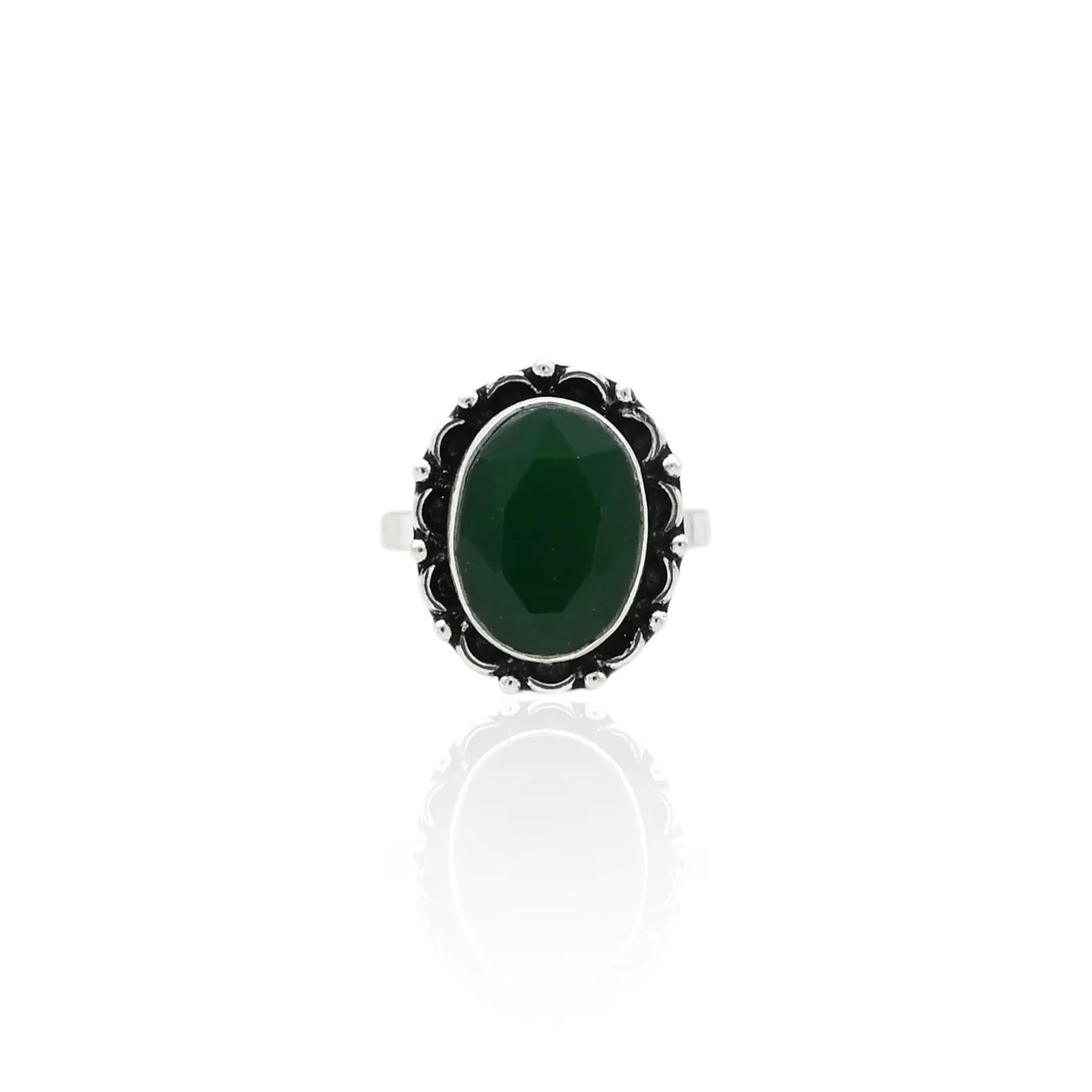 Silver Exquisite Greeny Girls Ring