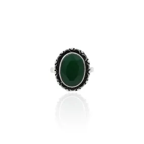 Silver Exquisite Greeny Girls Ring