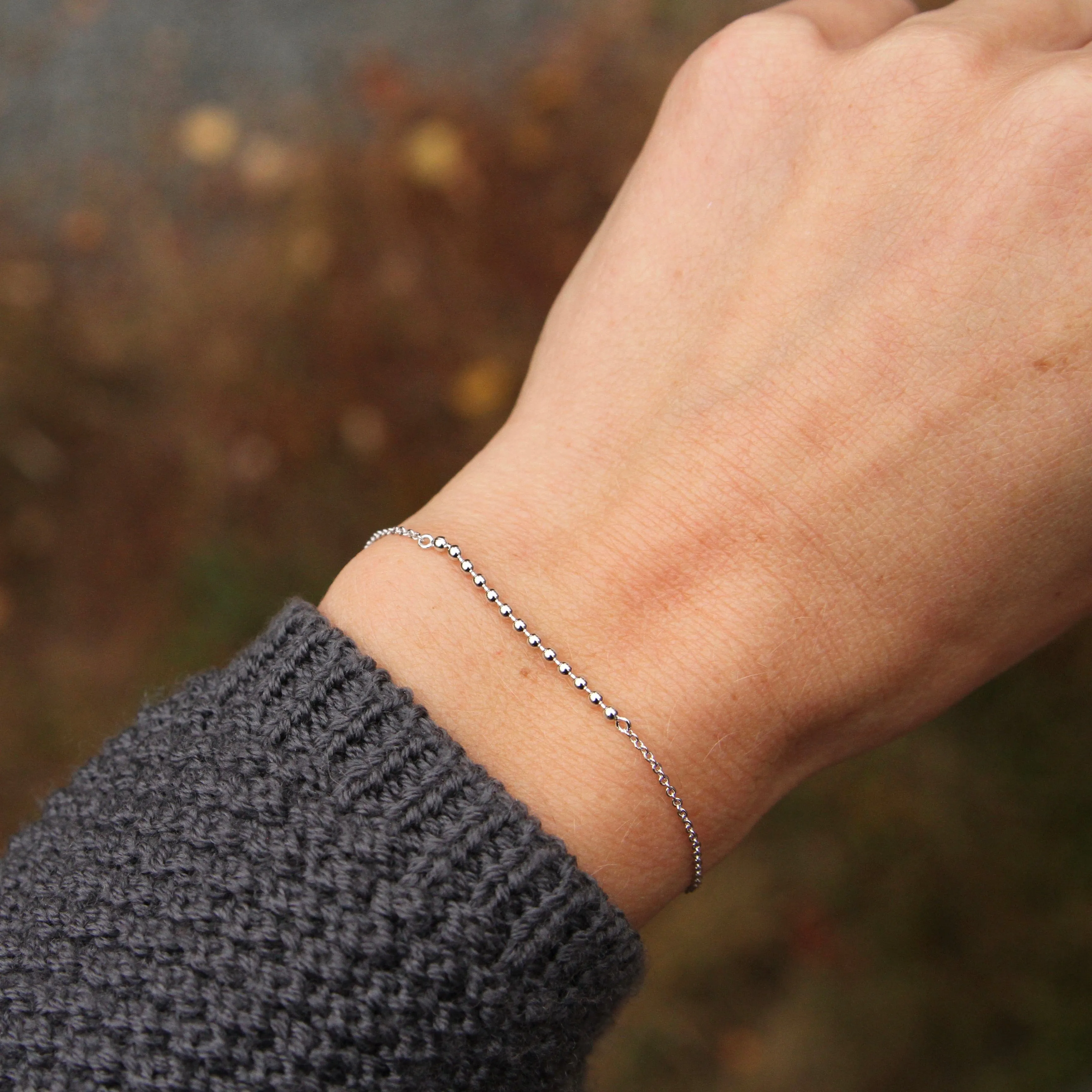 Silver Modern Multiple Balls Bracelet