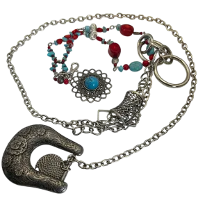 Silver Turquoise Beaded Chain Belt
