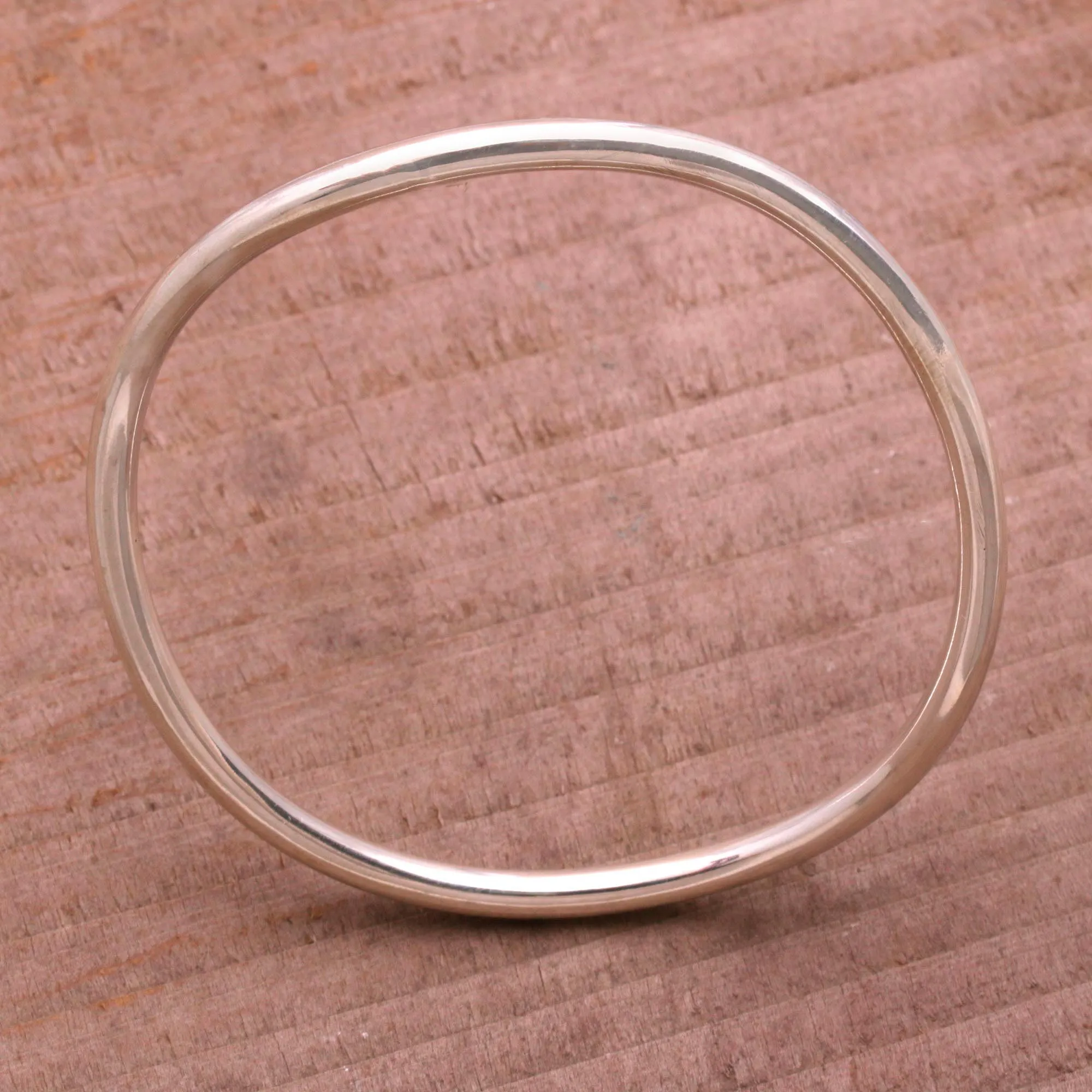 Sleek & Chic Sterling Silver Bangle Bracelet