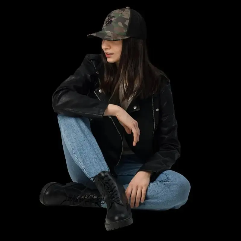 Snake Camouflage Trucker Hat with 100% Cotton Front | Adjustable Fit | Camo Print
