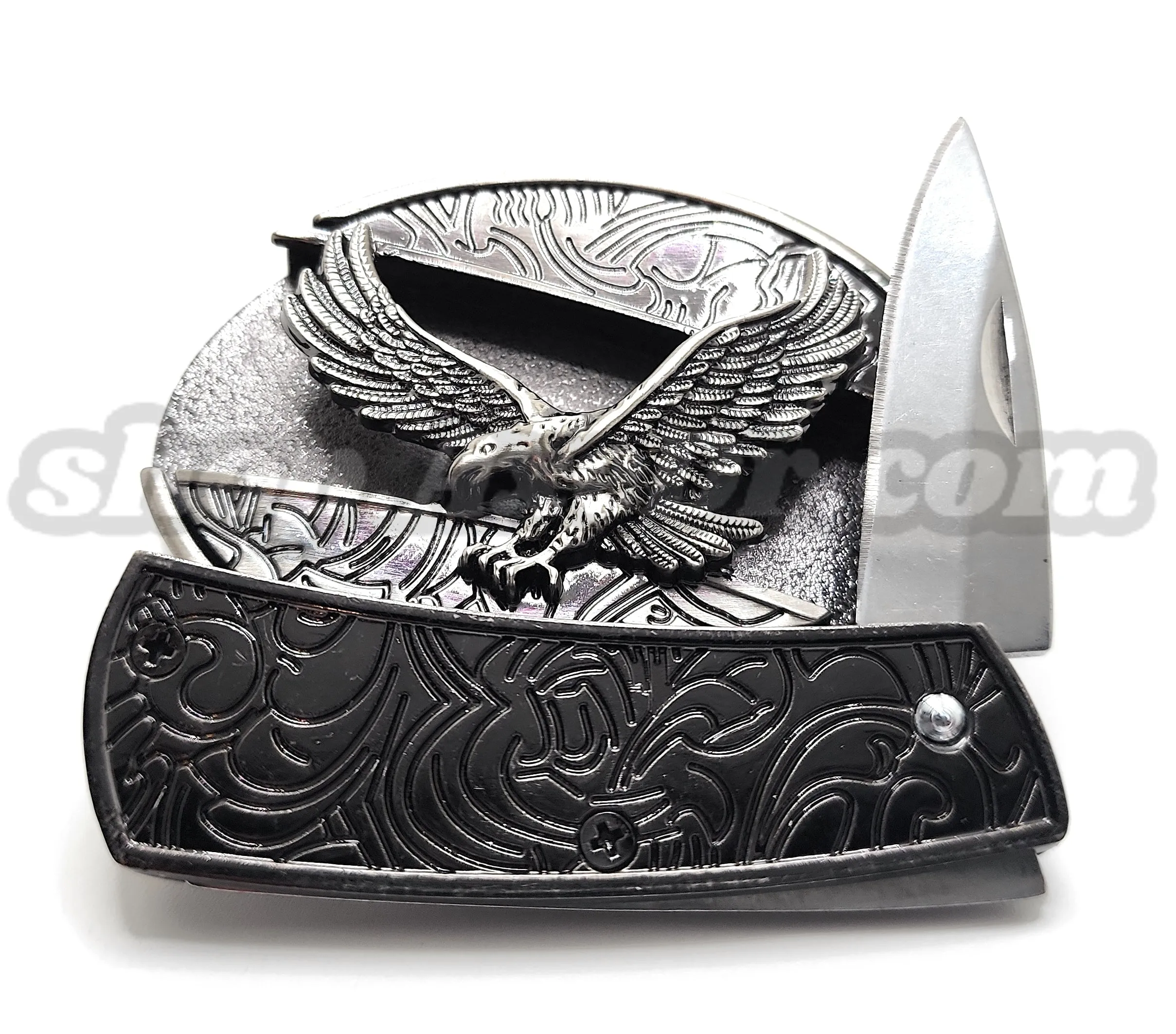 Soaring Eagle Folding Knife Belt Buckle