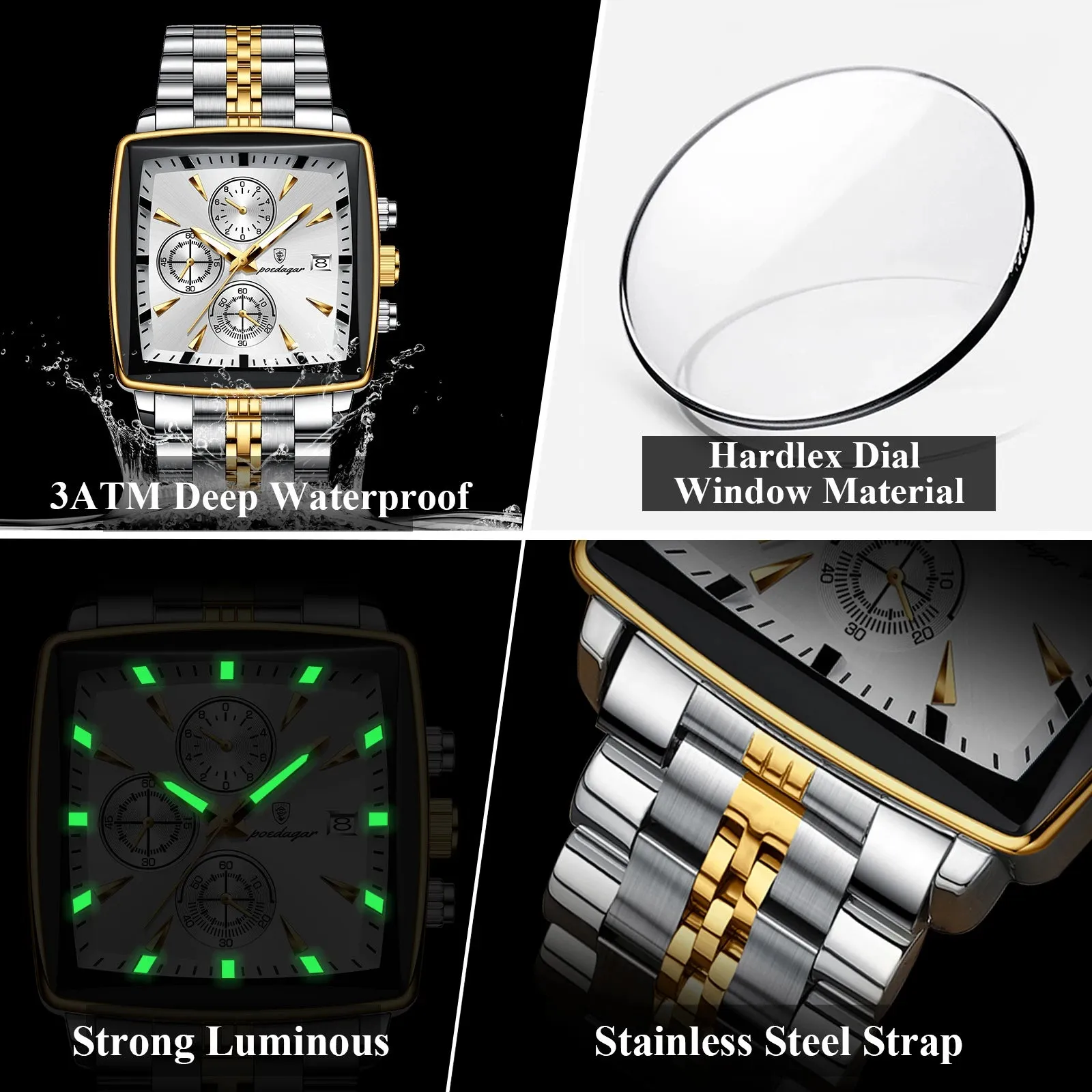 Sport Man Wristwatch – Waterproof Luminous Chronograph Quartz Men's Watch