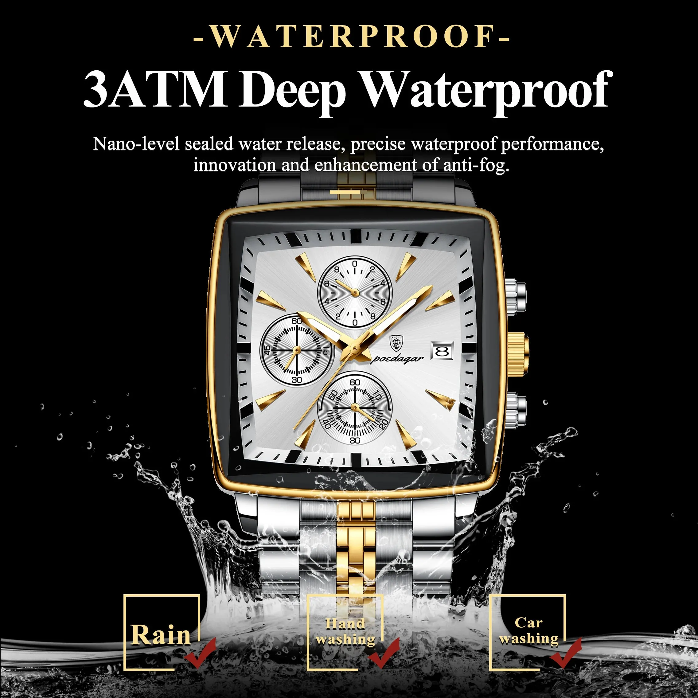 Sport Man Wristwatch – Waterproof Luminous Chronograph Quartz Men's Watch