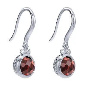 SS 2.50TCW GARNET EARRING