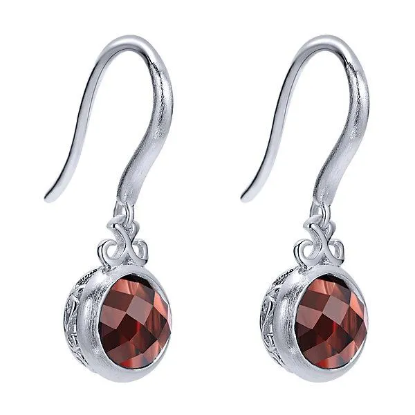 SS 2.50TCW GARNET EARRING