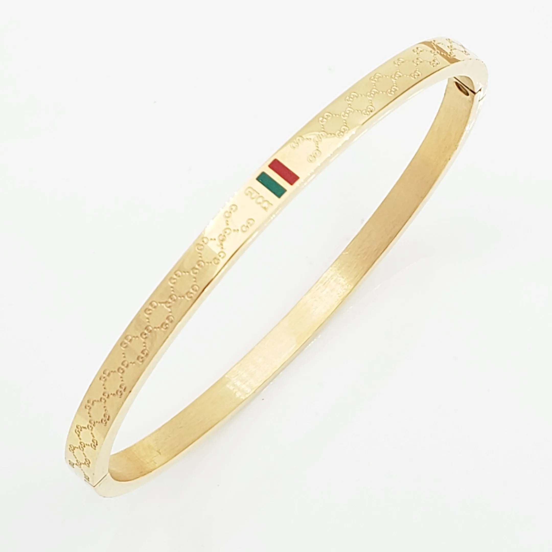 Stainless Steel Enamel Gold Stylish Kada Bangle Bracelet For Women Girls
