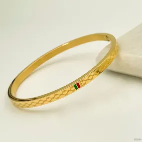 Stainless Steel Enamel Gold Stylish Kada Bangle Bracelet For Women Girls