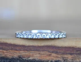 Sterling Silver Ring  - Size 9 Ring Size 9 (18.9 MM Band) - Brilliant Cut Cubic Zirconia Stones - 925 Silver