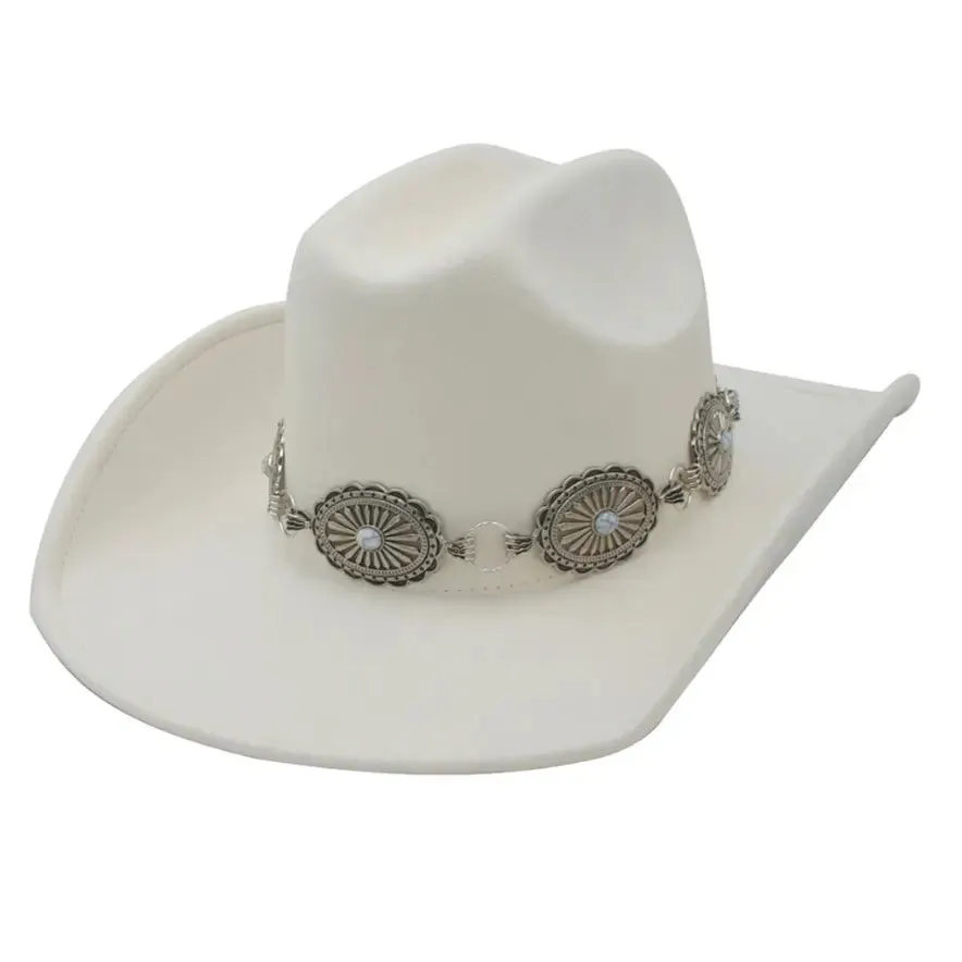 Stone Accent Conch Cowboy Hat