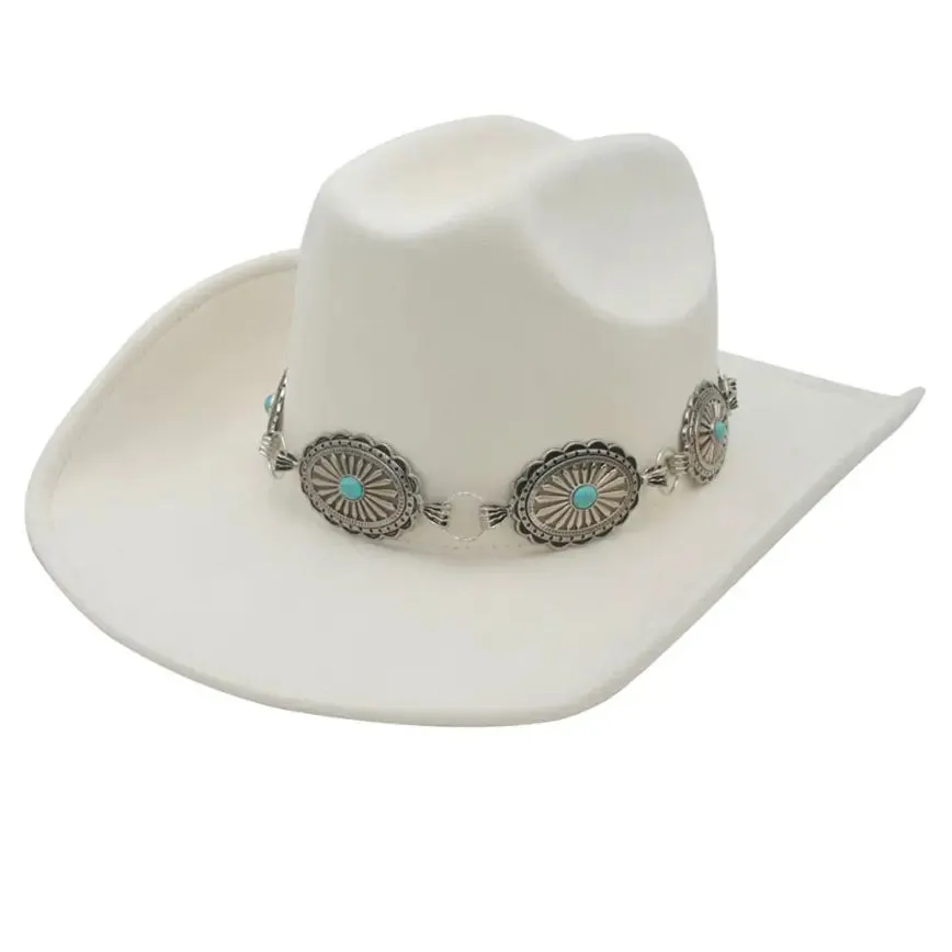 Stone Accent Conch Cowboy Hat