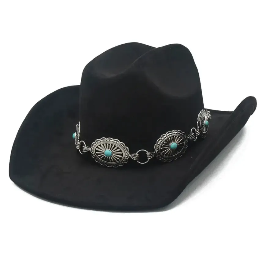 Stone Accent Conch Cowboy Hat