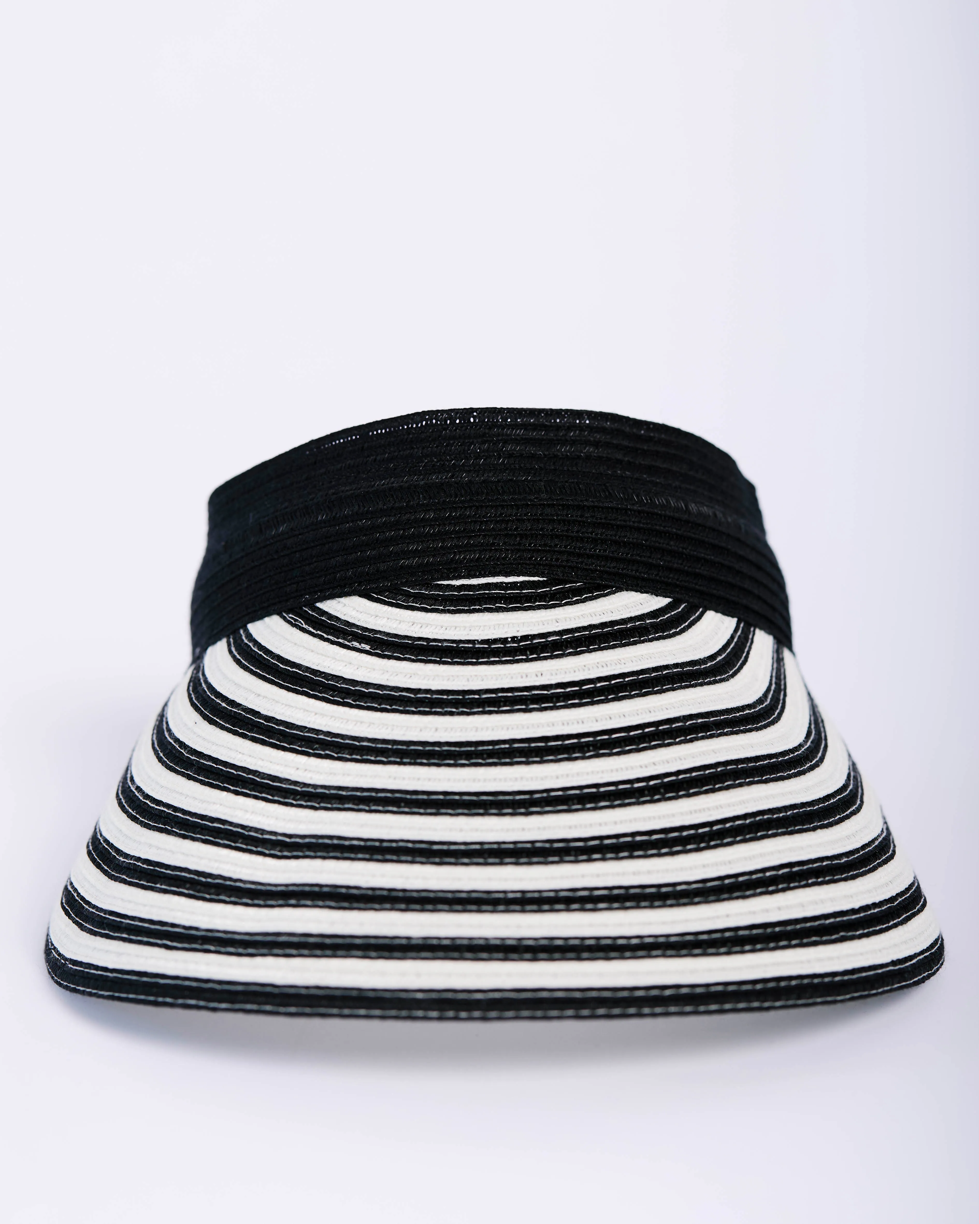 Stripe Visor in Black and Stone
