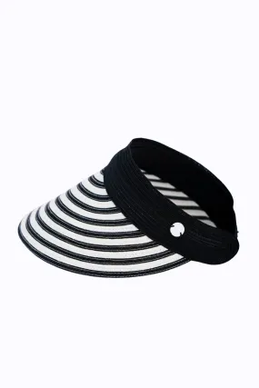 Stripe Visor in Black and Stone