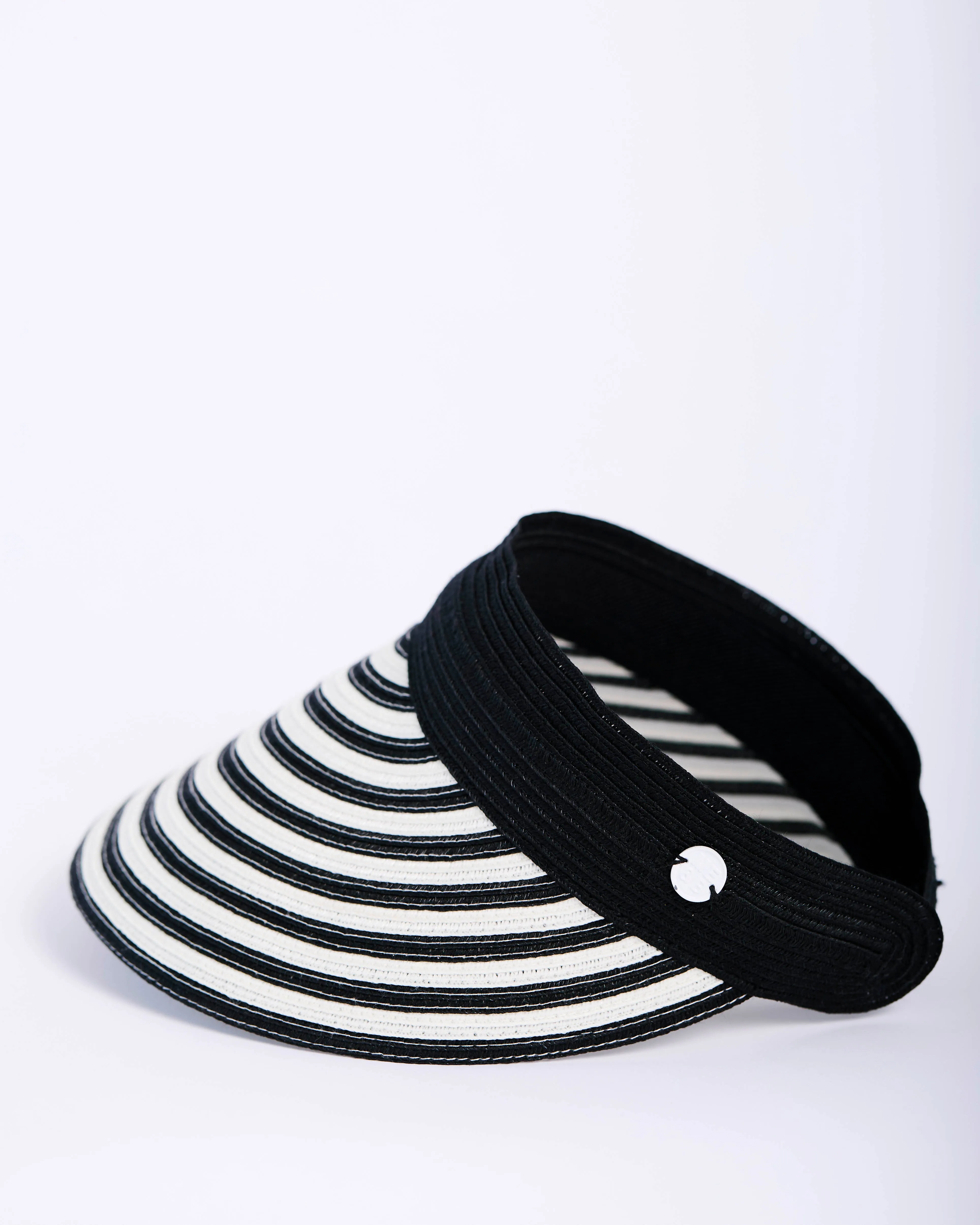 Stripe Visor in Black and Stone
