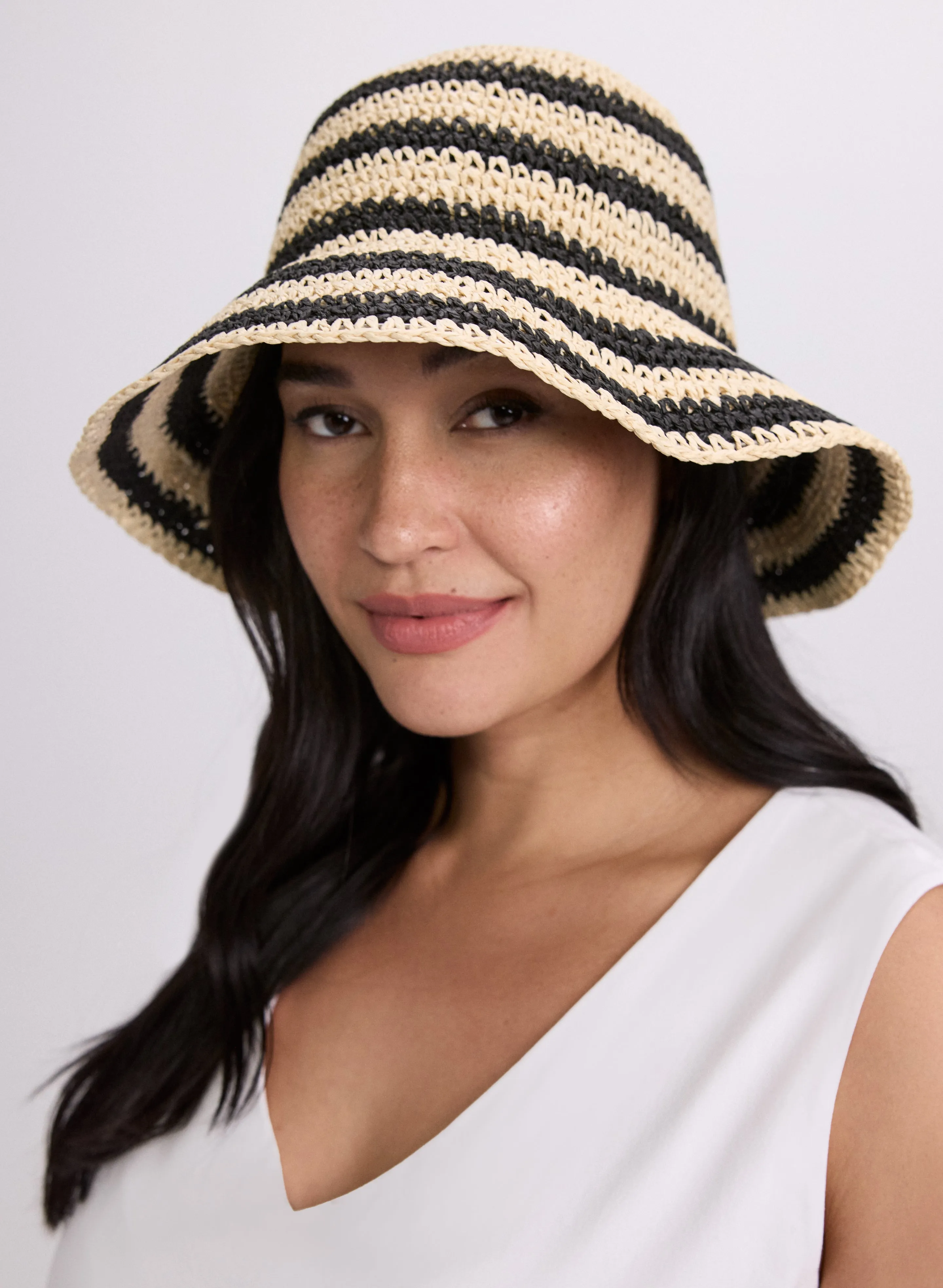 Striped Straw Hat