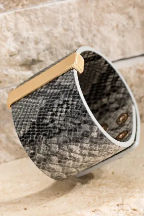 Stylish Faux Snakeskin Leather  Bracelet