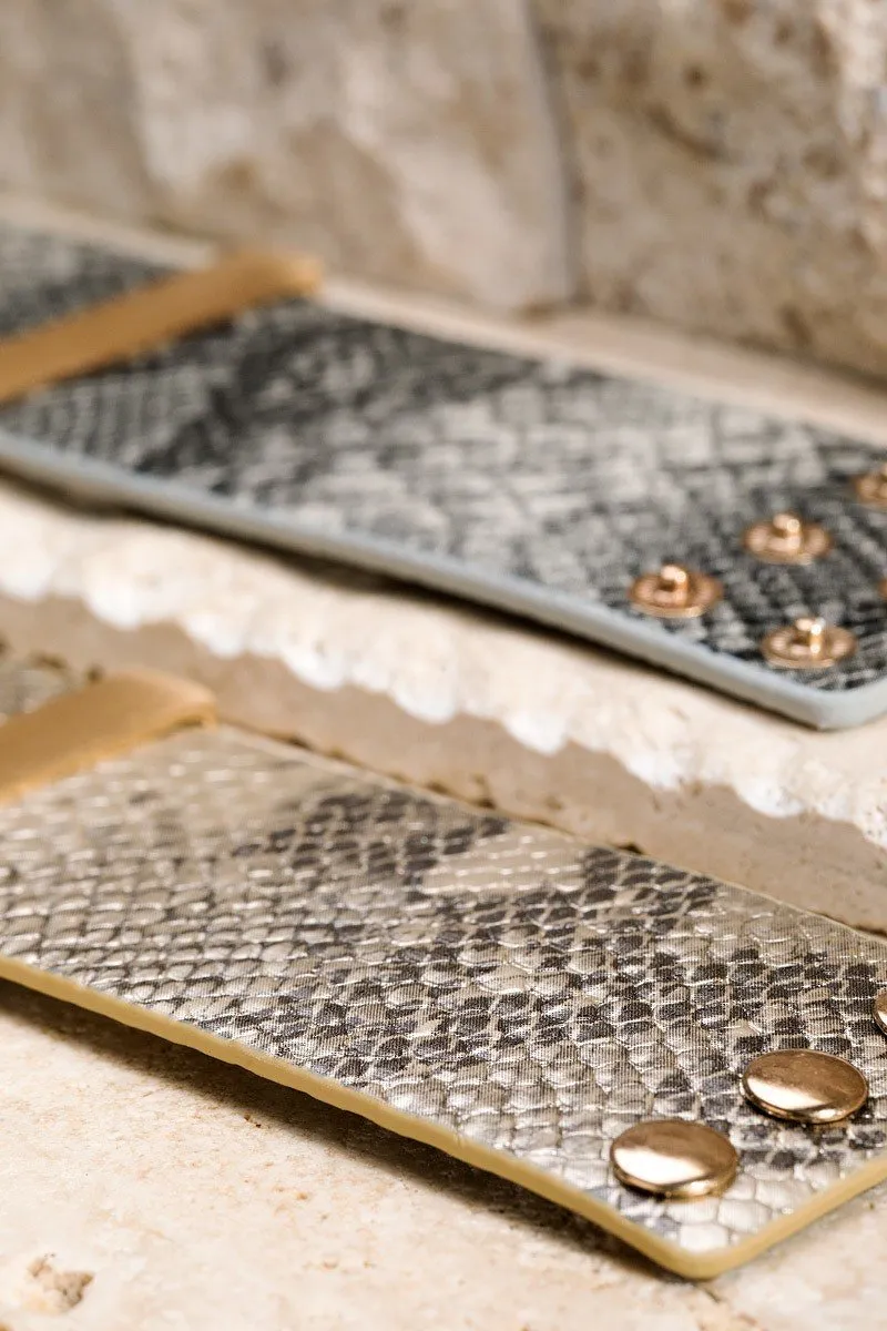 Stylish Faux Snakeskin Leather  Bracelet