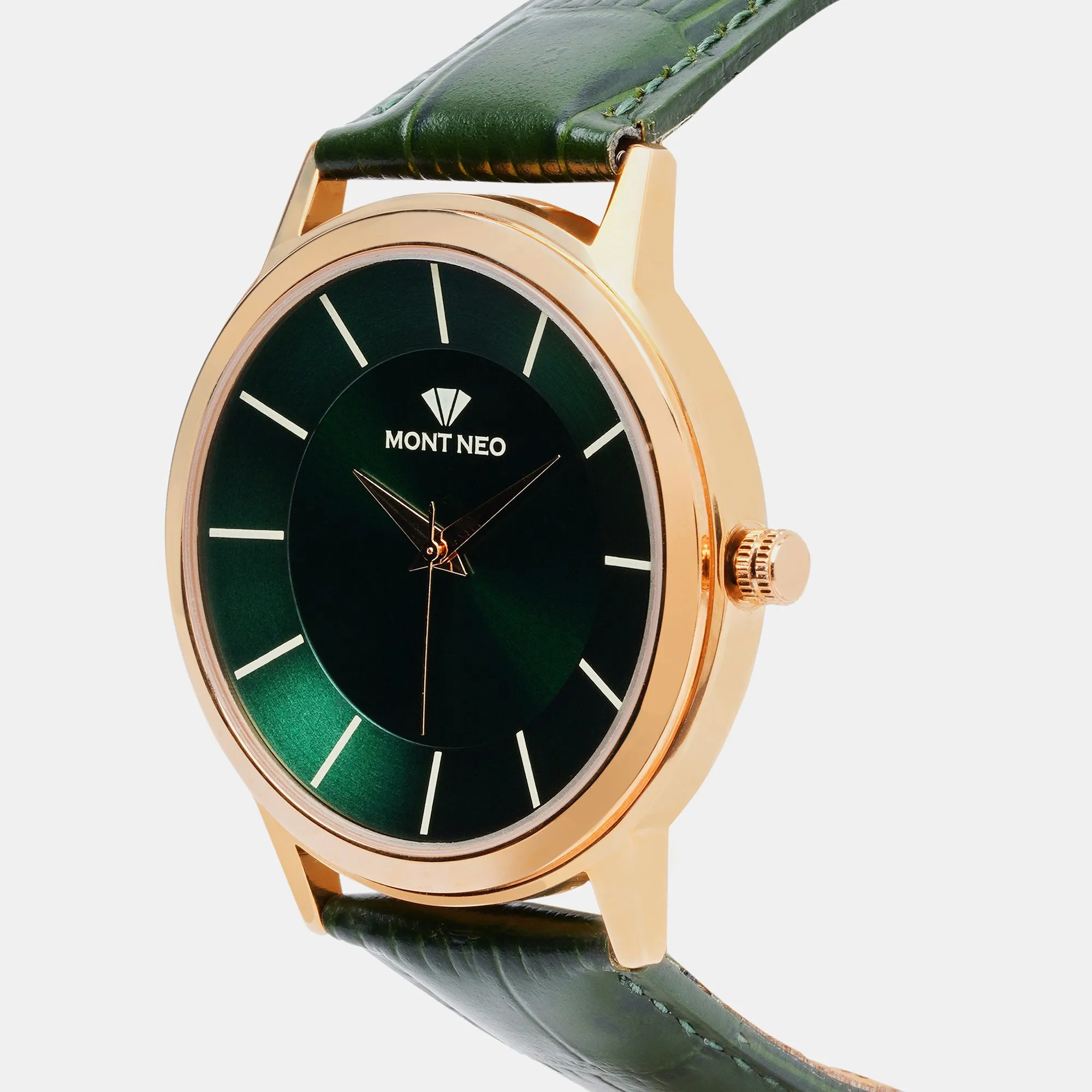Stylish Green Analog Men Leather Watch 8003T-L3314