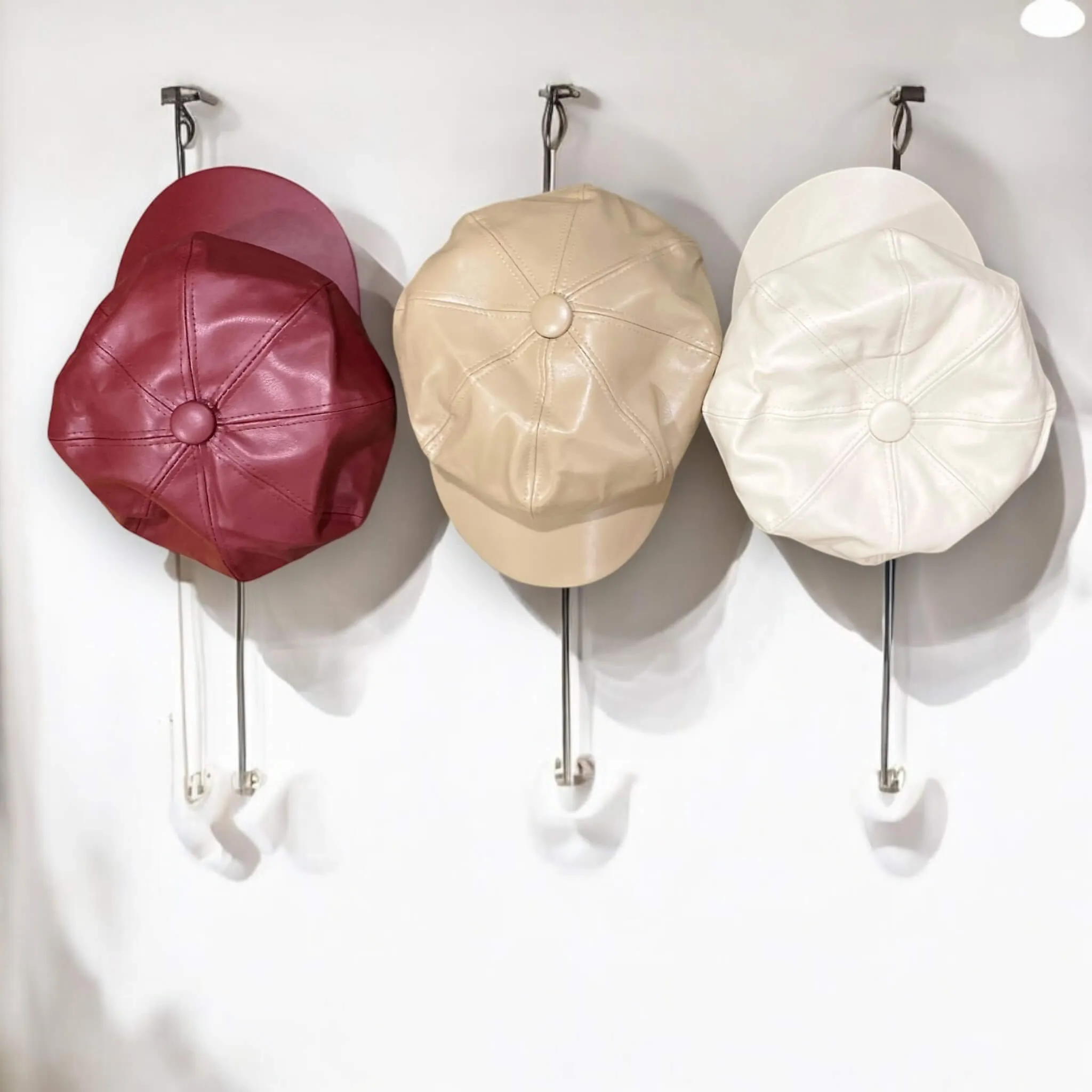 Stylish Leather Newsboy Cap for Women