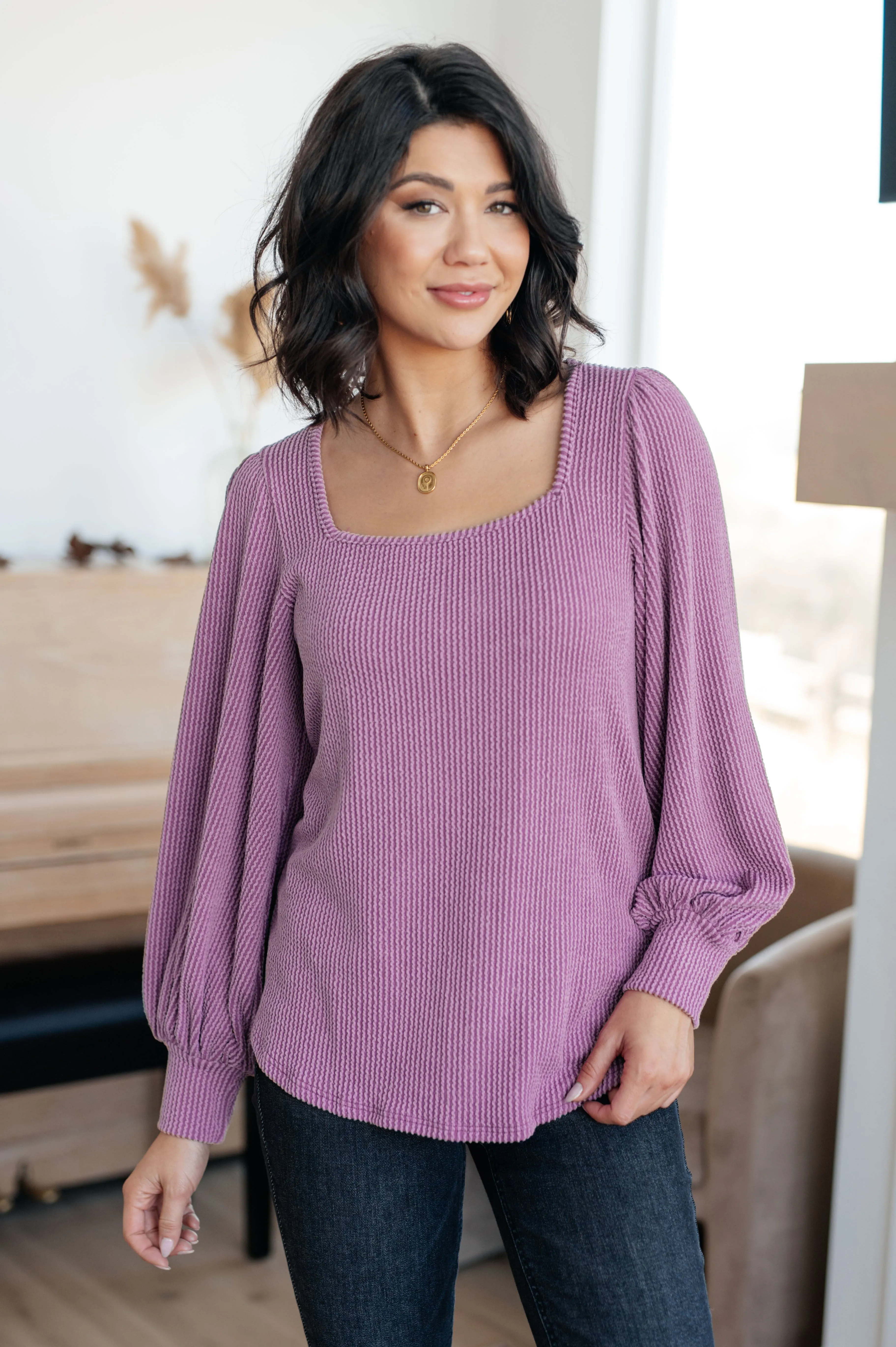 Stylish Look Balloon-Sleeve Top