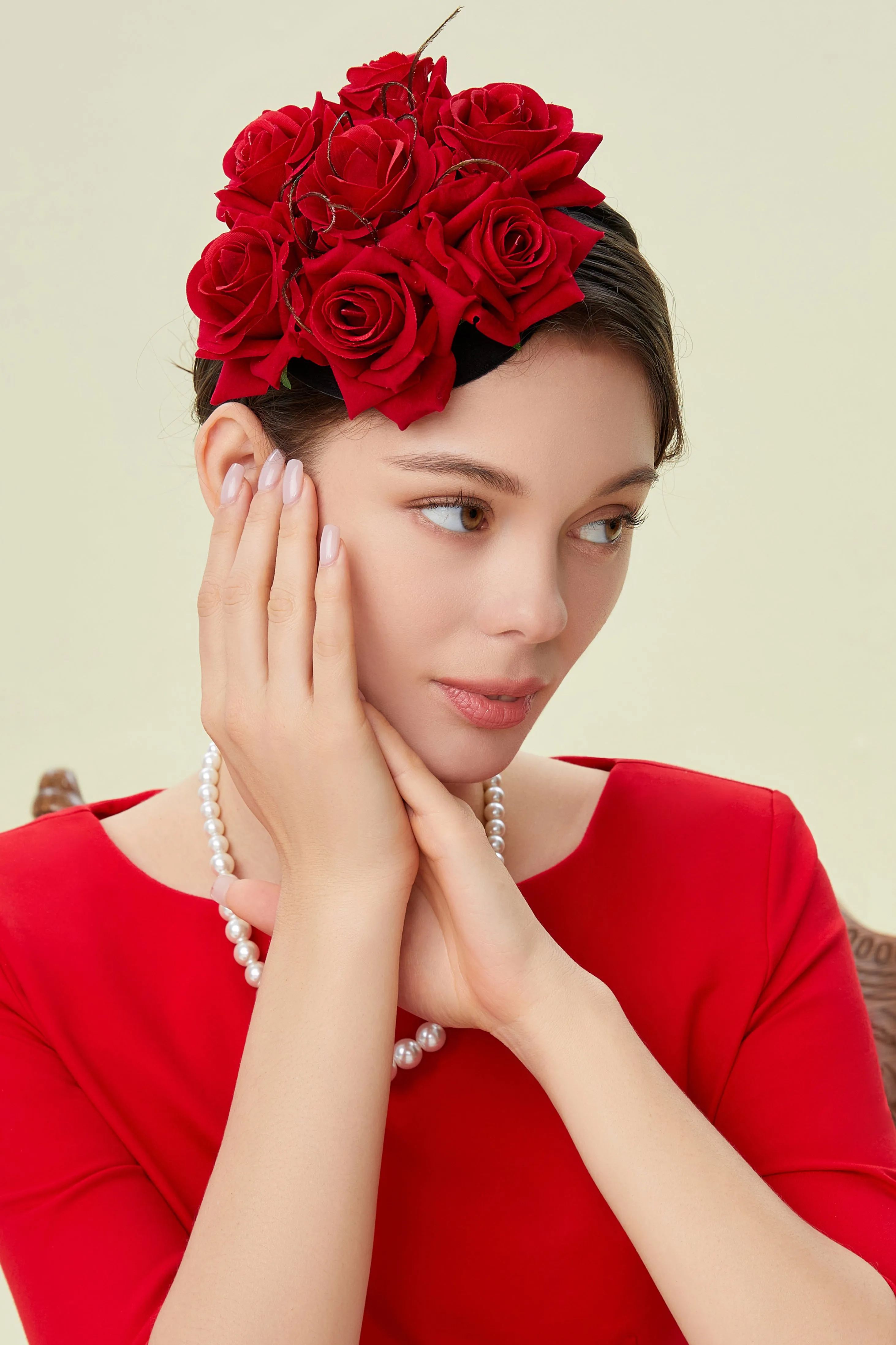 Stylish Pillbox Floral Fascinate Hat