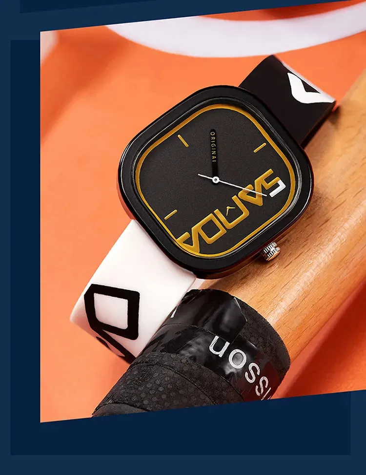 Suave Bold Face Silicone Watch