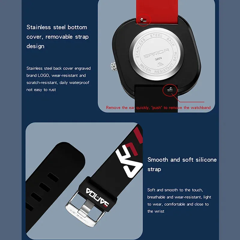 Suave Bold Face Silicone Watch