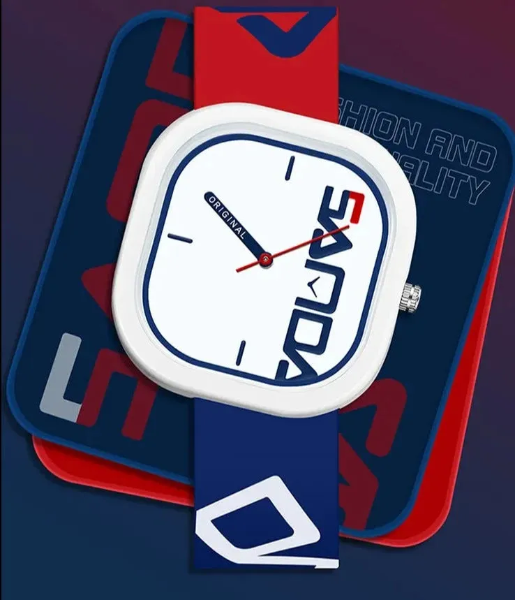 Suave Bold Face Silicone Watch