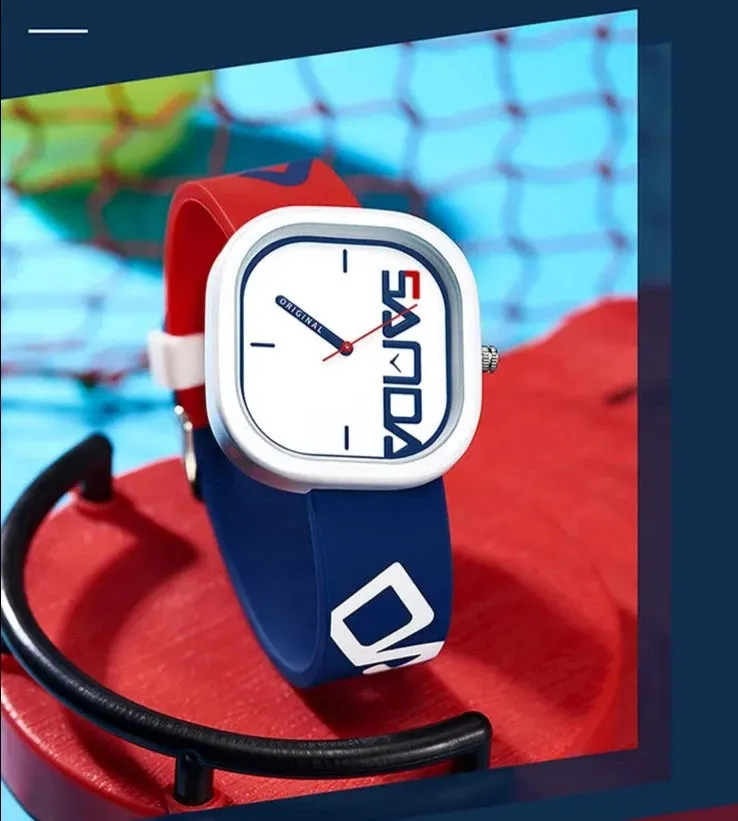 Suave Bold Face Silicone Watch