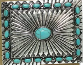 THE LUXE NK GLAM GIRL WESTERN TURQUOISE BELT BUCKLE COLLECTION - SX1002SBTQ