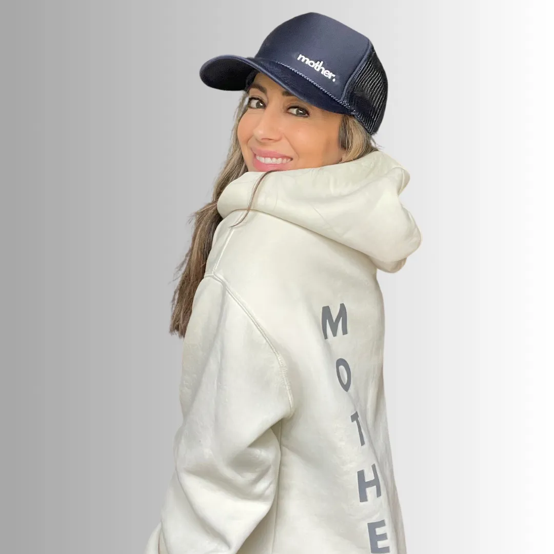The Mini Mother Embroidered Women's Trucker Hat - Navy
