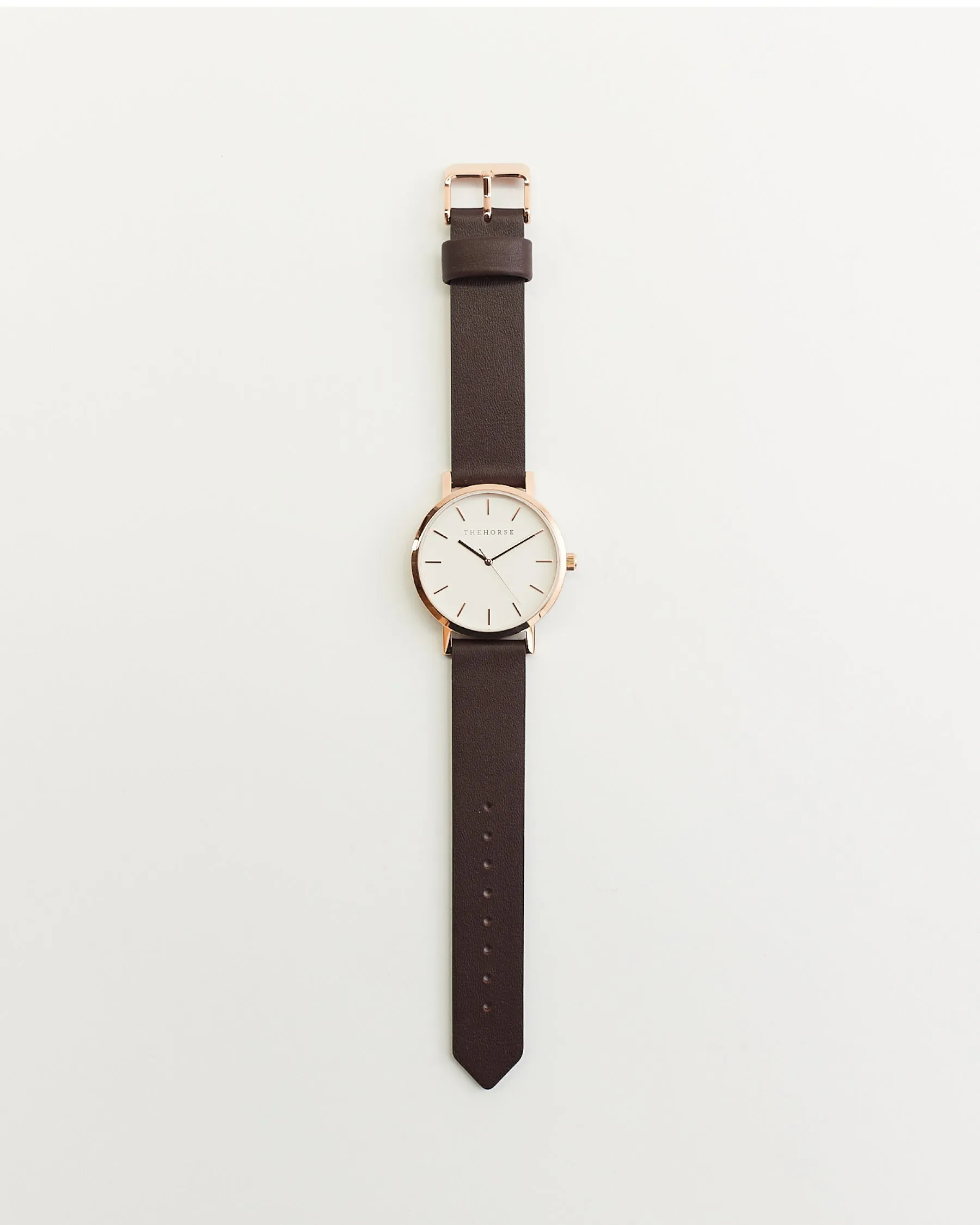 The Mini Original: Rose Gold Case / White Dial / Deep Plum Leather