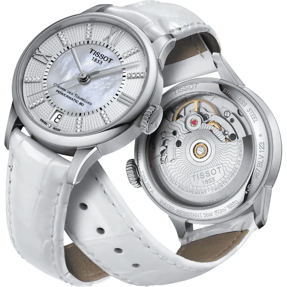 Tissot T0992071611600 Chemin des Tourelles Powermatic 80 Lady Watch