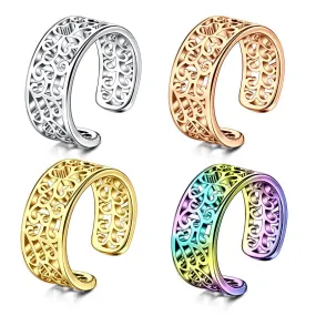 Toe Ring With Hollow Texture