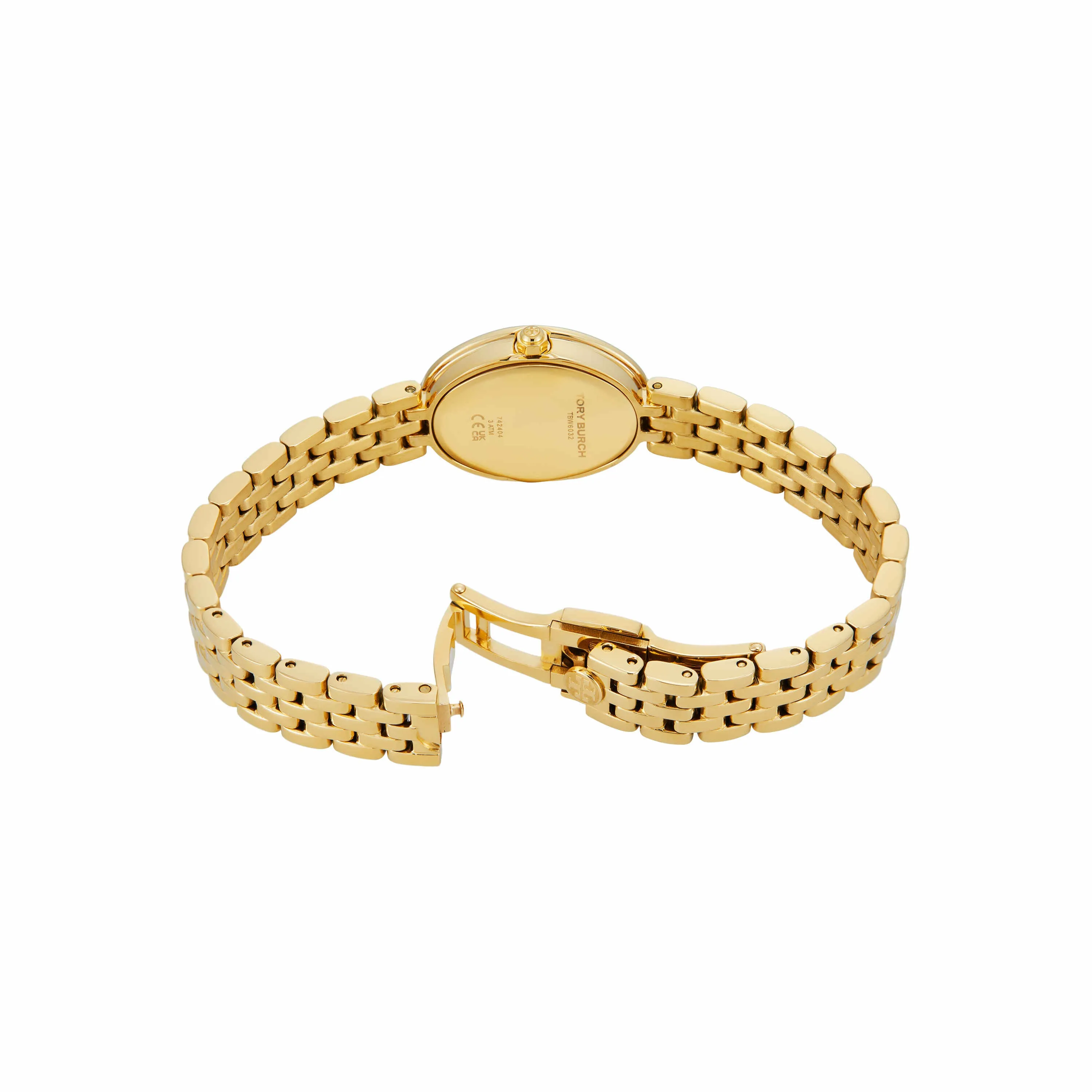 Tory Burch The Oval Gold Tone Analogue Watch TBW6032