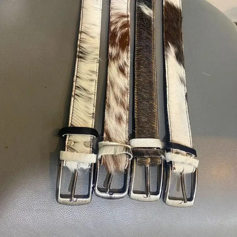 Tricolor Cowhide Leather Belts