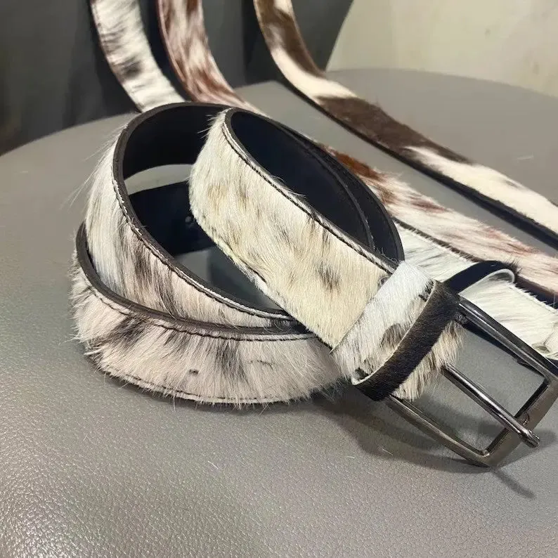 Tricolor Cowhide Leather Belts
