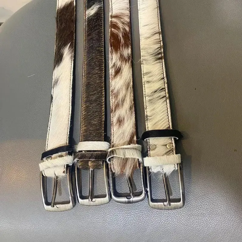 Tricolor Cowhide Leather Belts