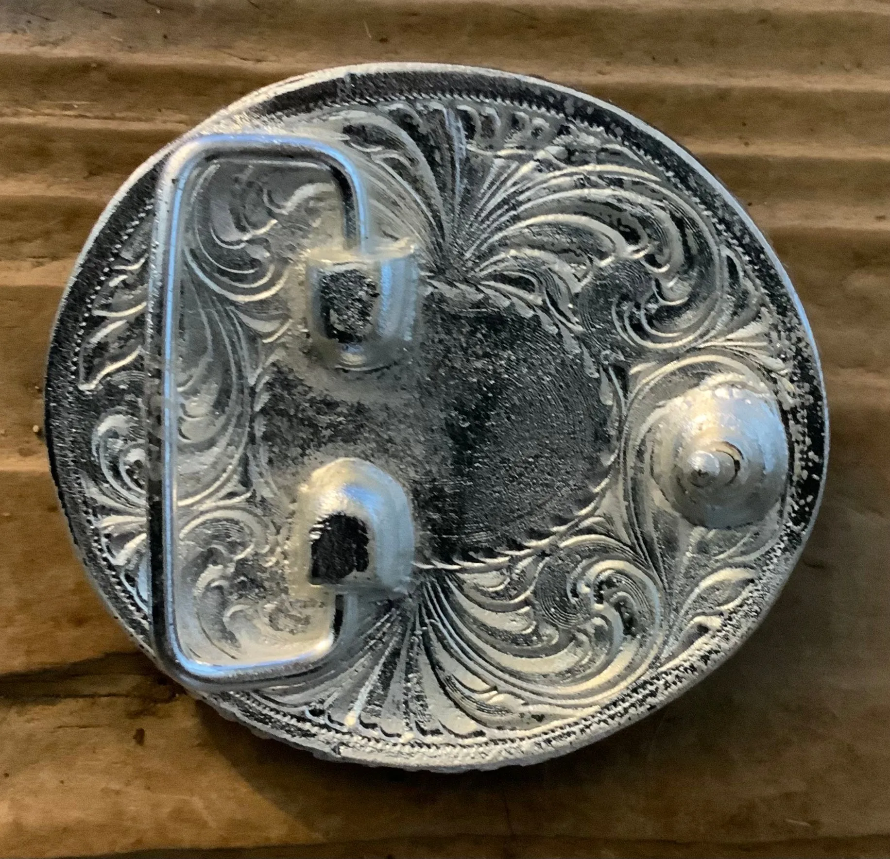 Turquoise Stone Oval Belt Buckle