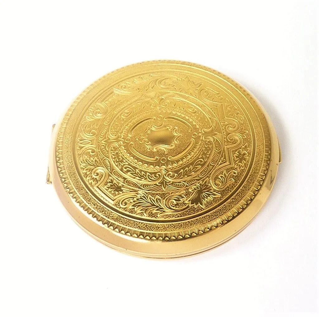 Unused Vintage 1980s Refillable Stratton Makeup Compact For Max Factor Creme Puff And Rimmel Natural Bronzer Gold Plated